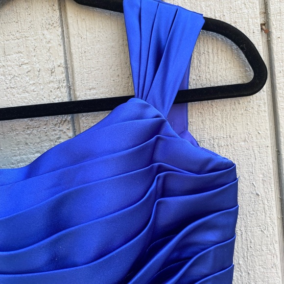 Royal Blue Satiny Dress - Picture 6 of 10